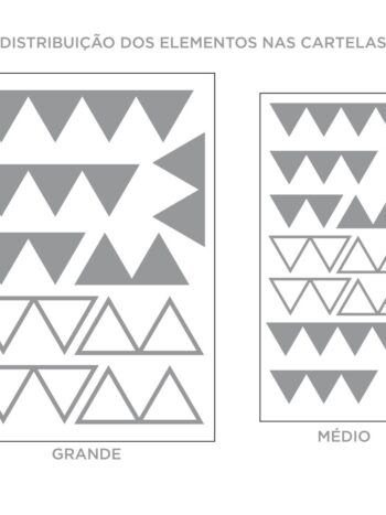 Kit de Adesivos de Parede Conjunto de Triângulos