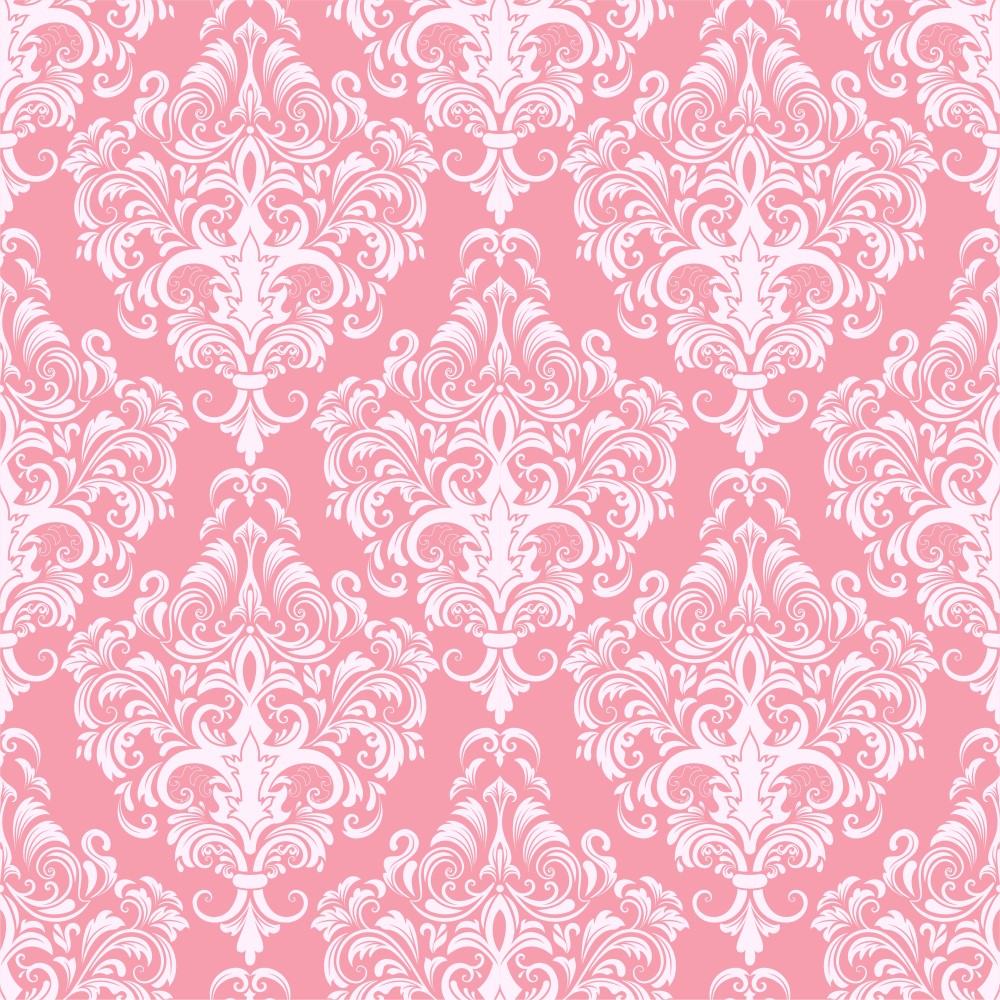Papel de parede arabesco pink com fundo branco