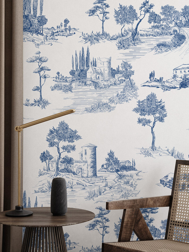 Papel de Parede Toile de Jouy