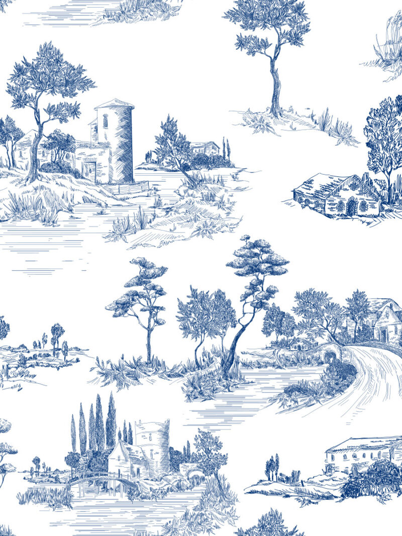 Papel de Parede Toile de Jouy